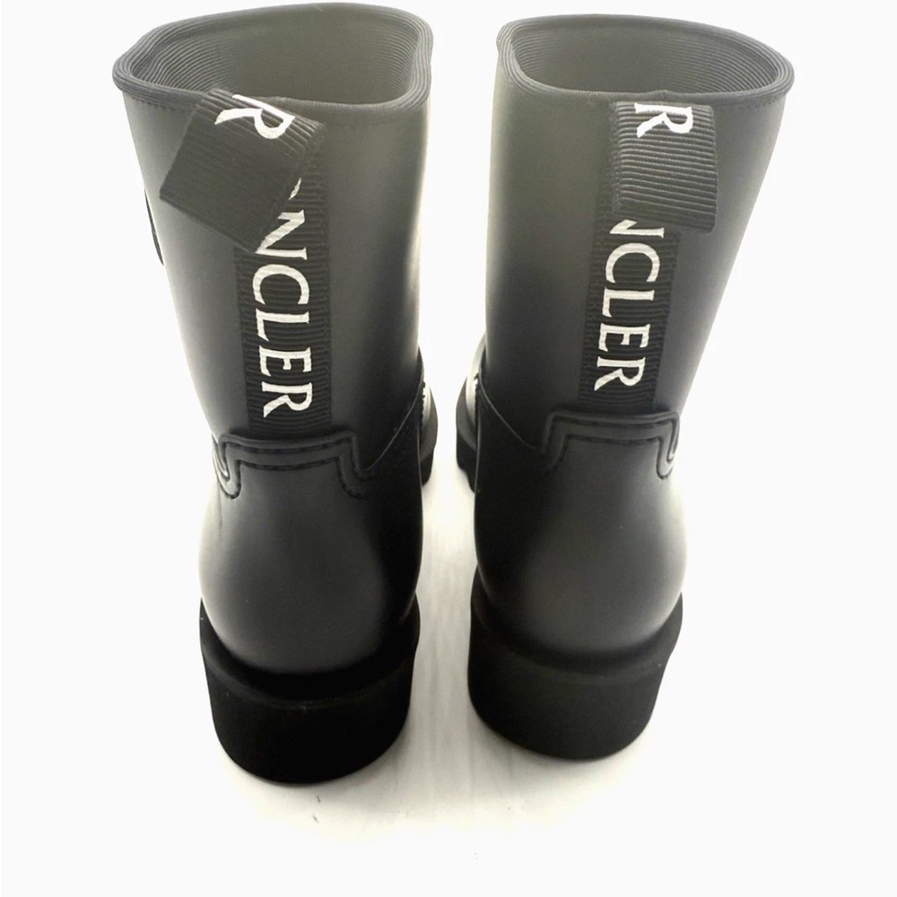 Moncler Ginette Waterproof Logo Rain Booties - Picture 3 of 8